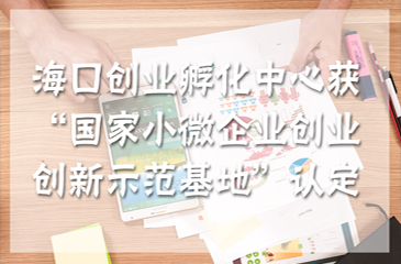 海口创业孵化中心获“国家小微企业创业创新示范基地”认定